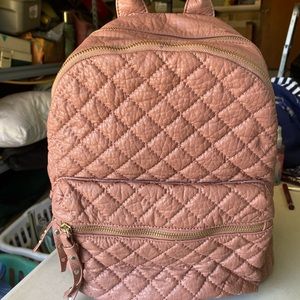 Baby pink soft backpack